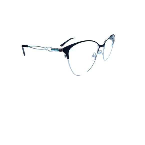 NEW Cote d\'Azur 314 Black and Silver CatEye Eyeglasses main image 9